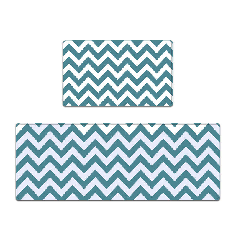 Modern Chevron Pattern Kitchen Mat Set Bowlift