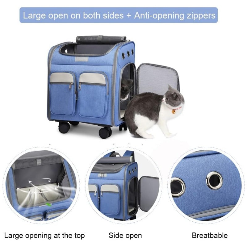 Multifunctional Rolling Travel Bag with Compartments Bowlift