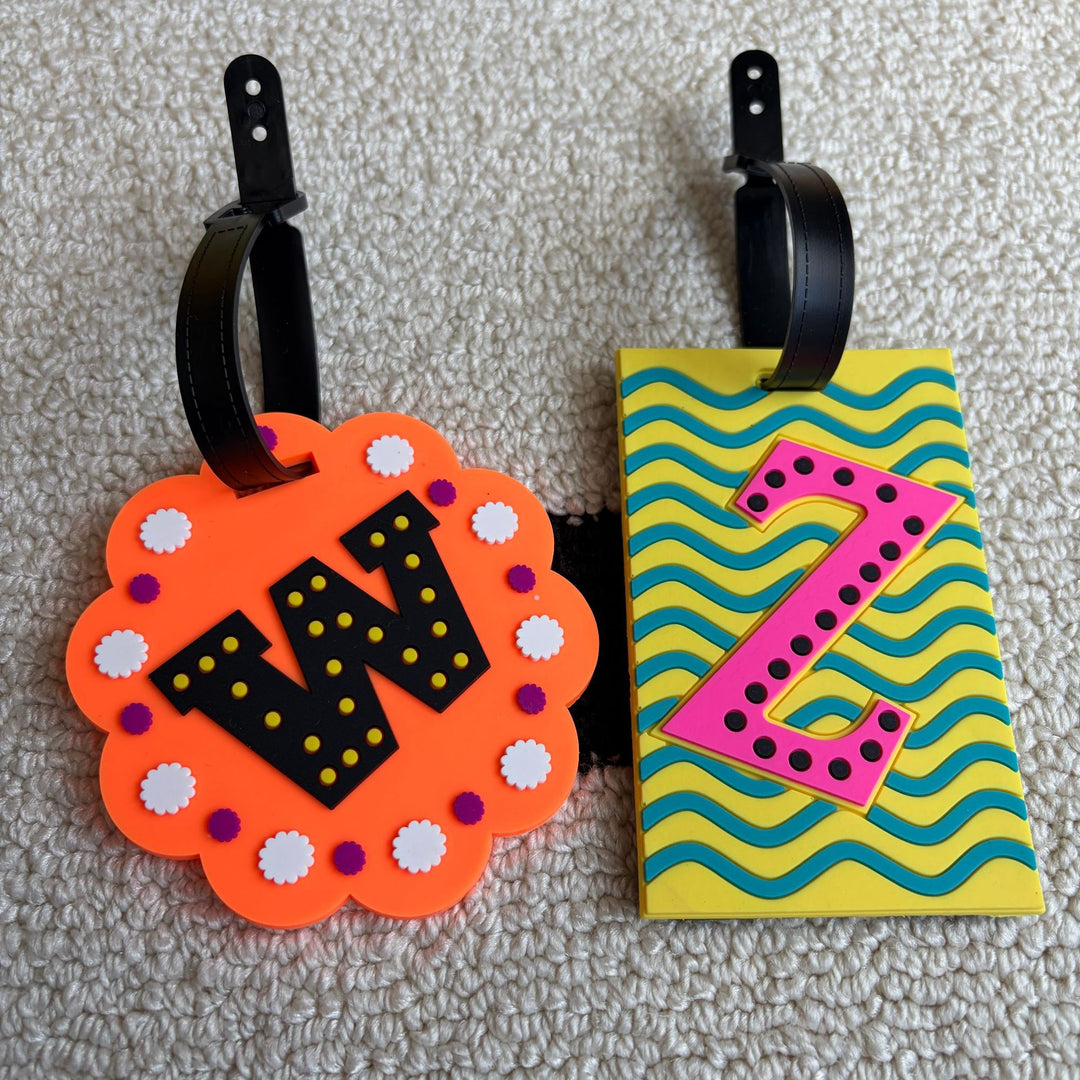 Personalized Striped Luggage Tag Bowlift