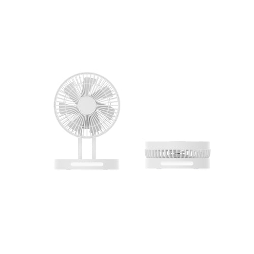 Ladies table fan with variable tilt angle and USB connection Bowlift