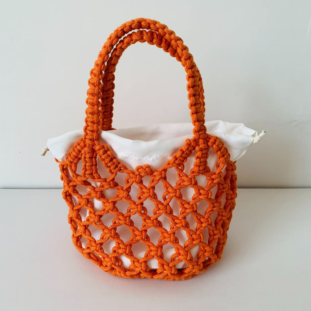 Hand-knotted tote bag with inner drawstring closure Bowlift