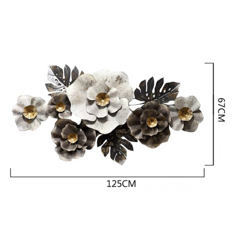 Floral Metal Wall Sculpture Bowlift