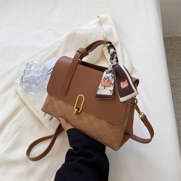Chic Structured Handheld Satchel Bowlift