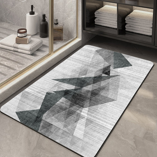 Geometric Patterned Bathroom Mat Bowlift