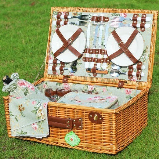 Women's picnic basket with integrated cutlery set and cooling compartment Bowlift
