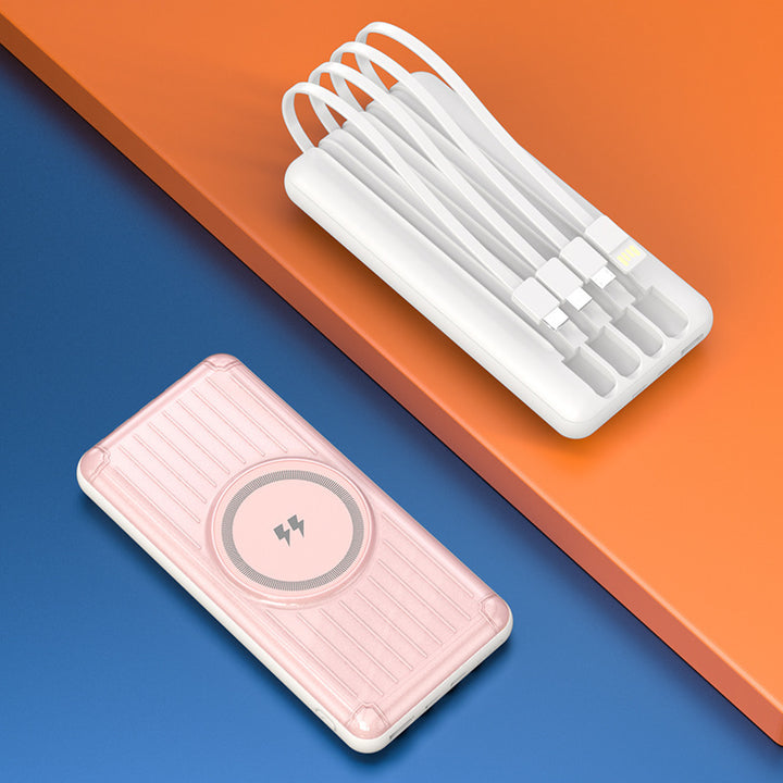 Compact power bank with integrated charging cable and fast USB-C connection Bowlift