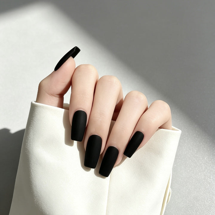 Sleek Matte Press-On Nails Bowlift
