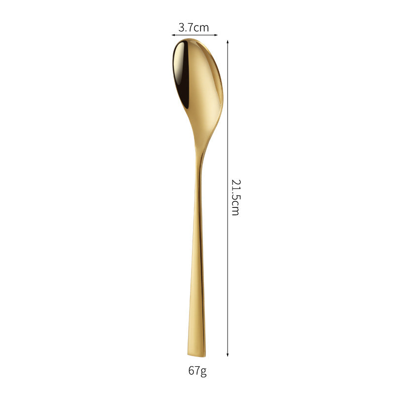 Elegant dessert knife with curved handle Bowlift