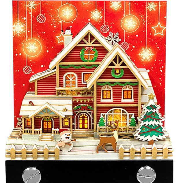 Handcrafted Layered Diorama Led Lightbox With Pop-Up Maple Tree Scene