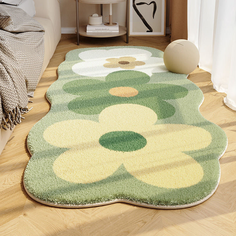 Flower Patterned Area Rug Bowlift