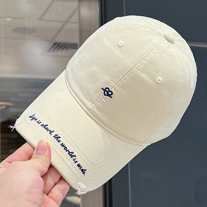 Women's Distressed Vintage Style Baseball Cap Bowlift