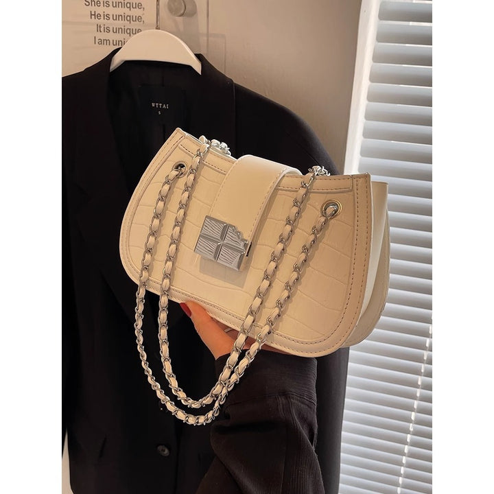 Crocodile-Embossed Evening Handbag Bowlift