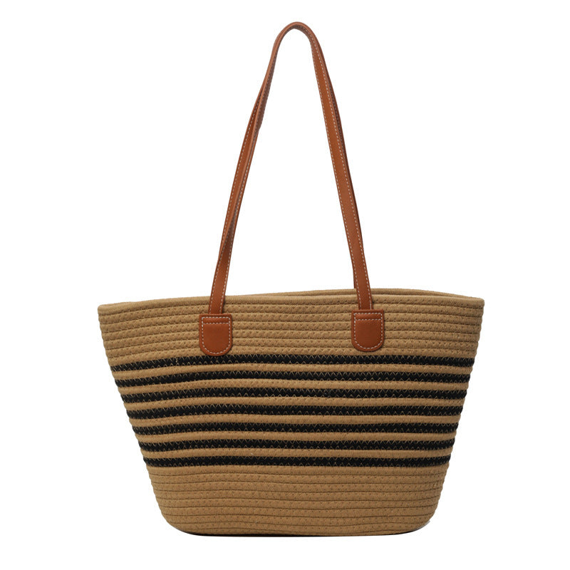 Stylish Striped Beach Tote Bowlift