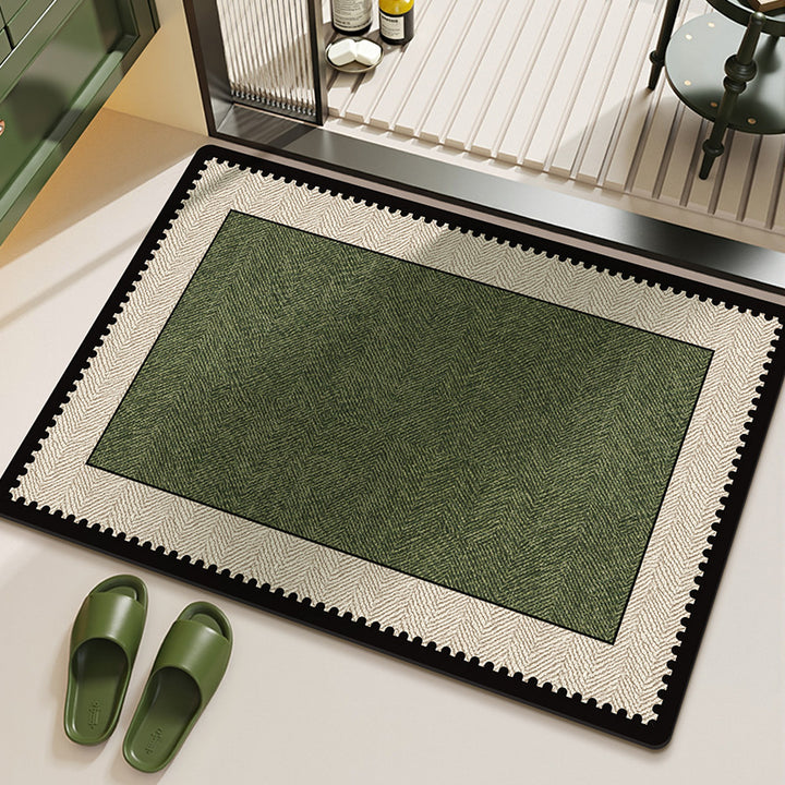Elegant Herringbone Pattern Area Rug Bowlift