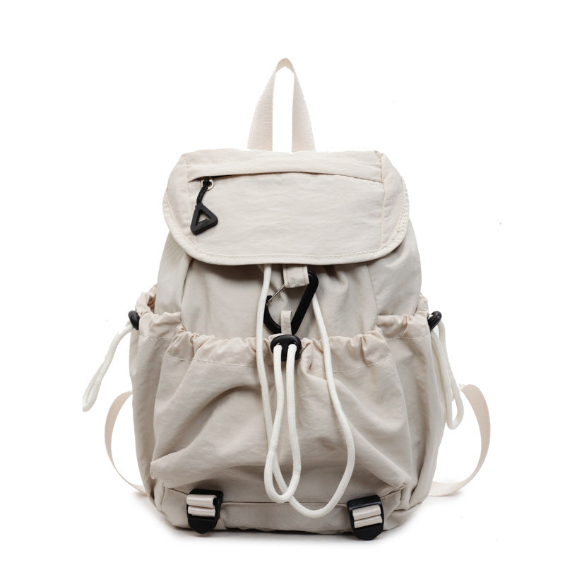 Leisure backpack with elastic drawstring and practical side pockets Bowlift