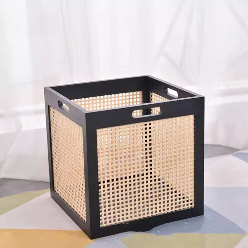 Rectangular Natural Wood Storage Basket Bowlift