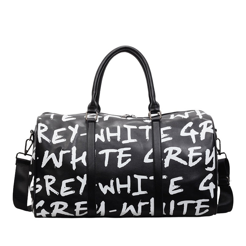 Bold Graphic Print Travel Duffel