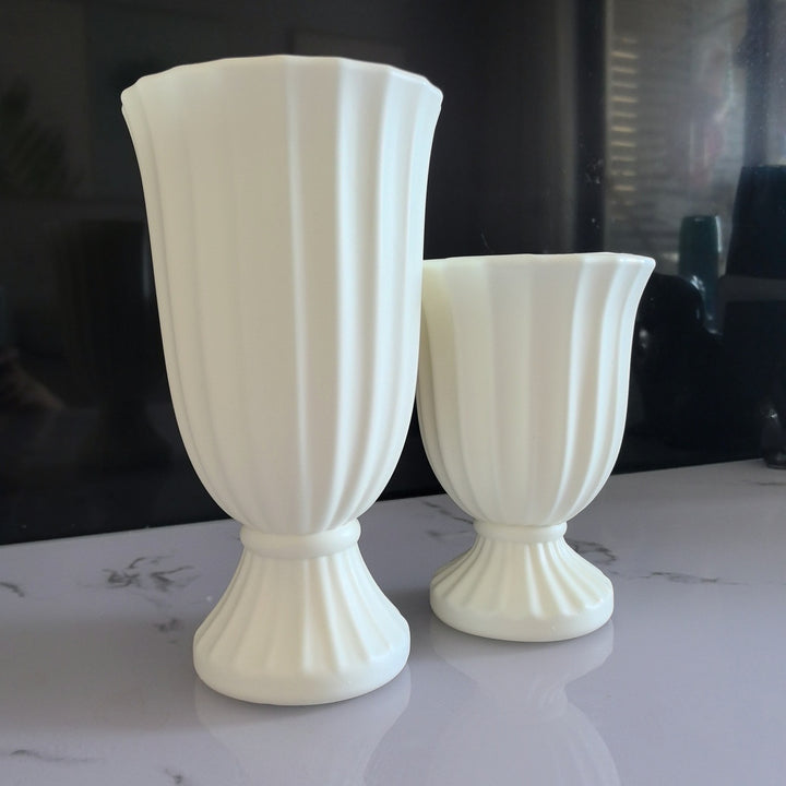 Decorative Ribbed Flower Vase Bowlift