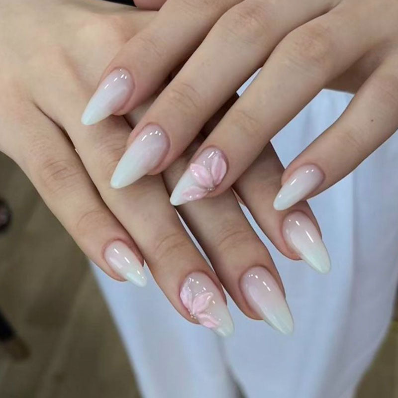 Artistic Ombre Stiletto Nail Art