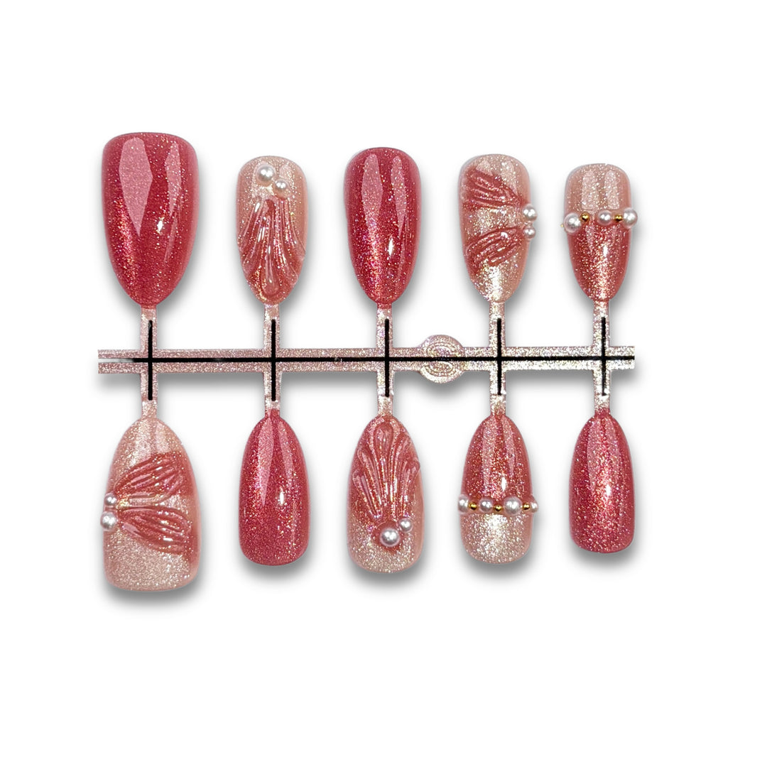 Glamorous Decorative Press-On Nail Set 1790745681