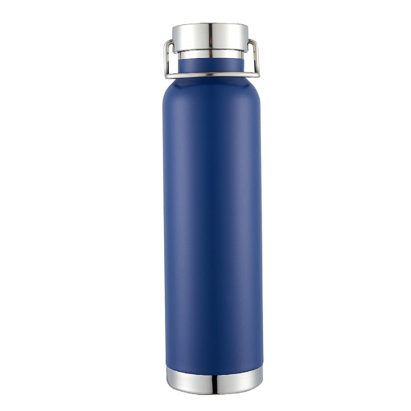 Double-Wall Vacuum Insulated Stainless Steel Water Bottle With Twist-Lock Carry Lid