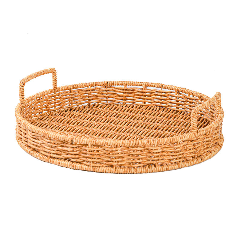 Ladies Round Serving Rack Made of Braided Material Bowlift