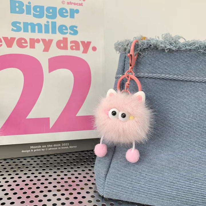 Cute Fluffy Character Keychain Bowlift