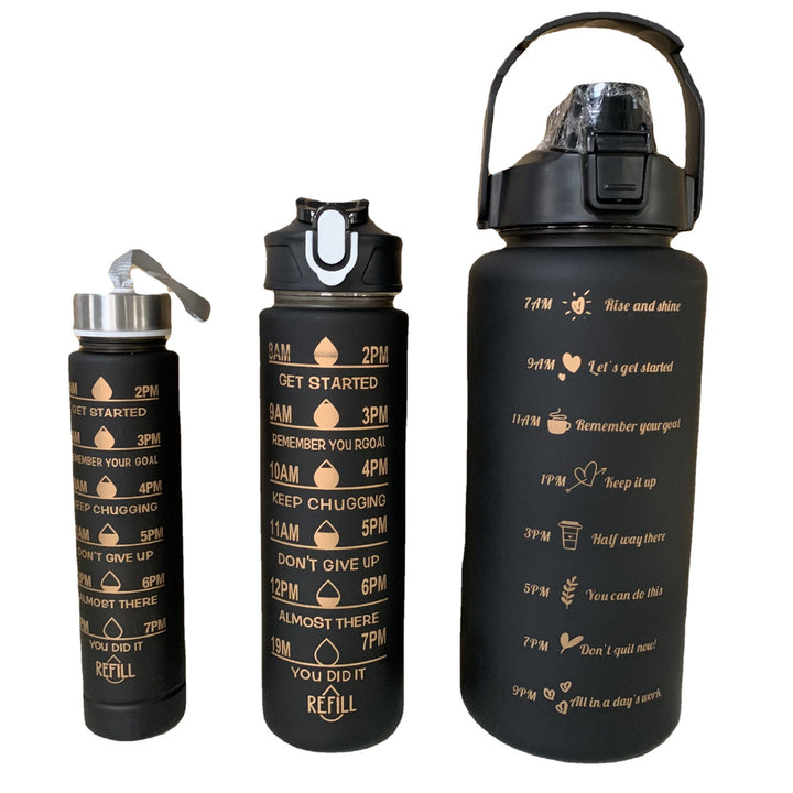 Unisex Motivating Water Bottle with Time Markings Bowlift