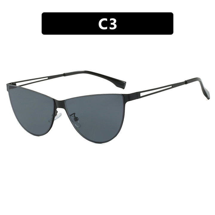 Women's Cat-Eye Sunglasses with Stylish Metal Frame and Protective UV Filter Bowlift