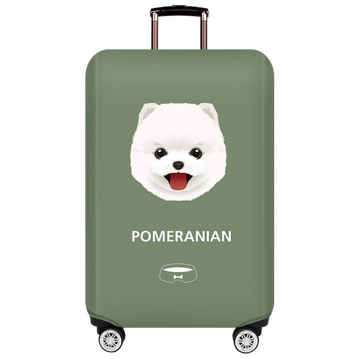 Unisex hard-shell suitcase with unique Pomeranian motif Bowlift