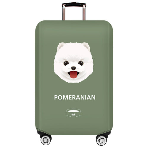 Unisex hard-shell suitcase with unique Pomeranian motif Bowlift