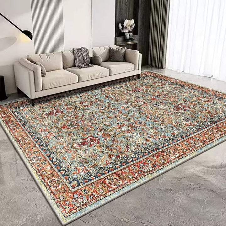 Vintage Floral Patterned Area Rug Bowlift