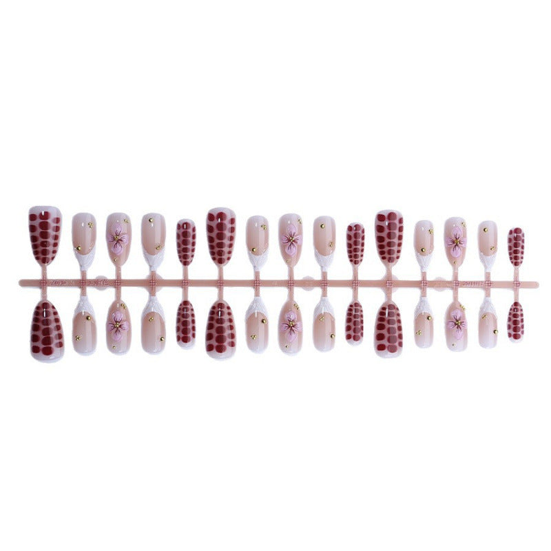 Floral Art Press-On Nail Set Bowlift