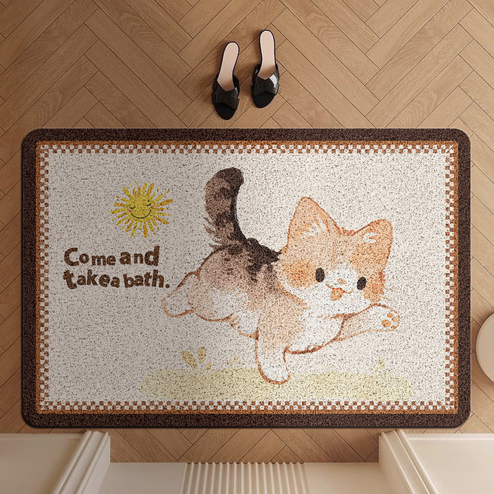 Cat-Themed Doormat Bowlift