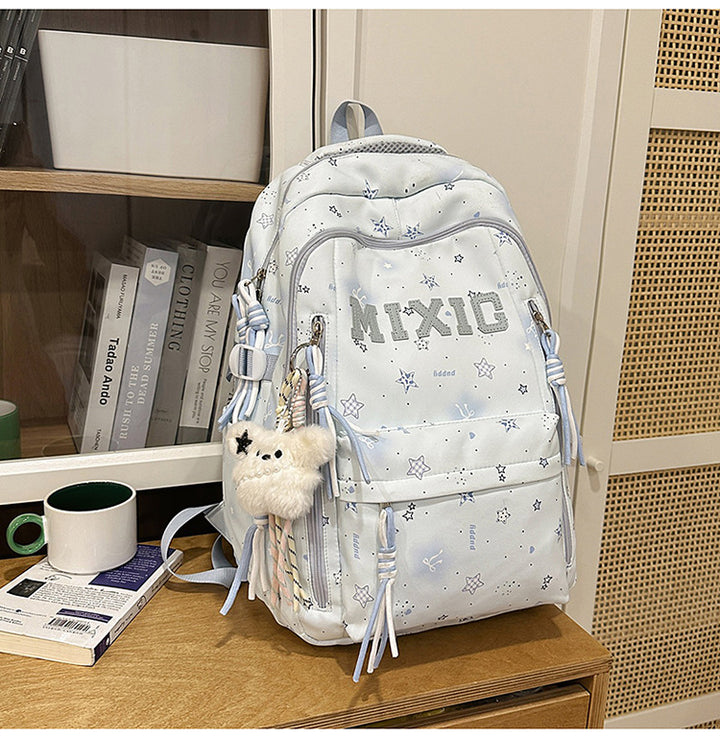 Trendy Illustrated Graphic Backpack Bowlift