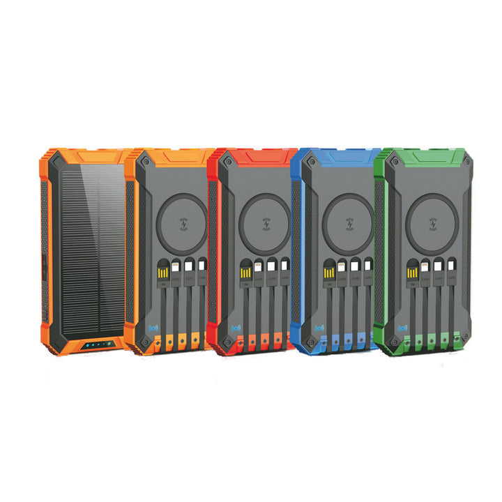 Power bank with solar-powered quick charger Bowlift