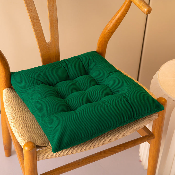 Tufted corduroy seat cushion with high-density polyester fill and anti-slip backing Bowlift