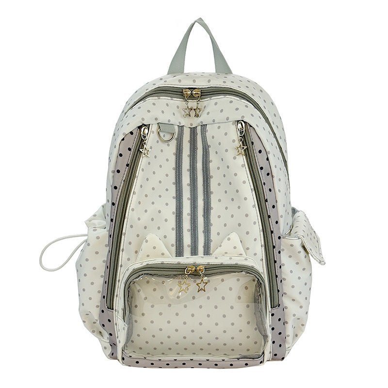 Playful Polka Dot School Backpack Bowlift
