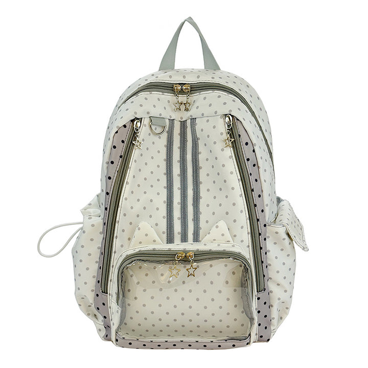 Playful Polka Dot School Backpack Bowlift