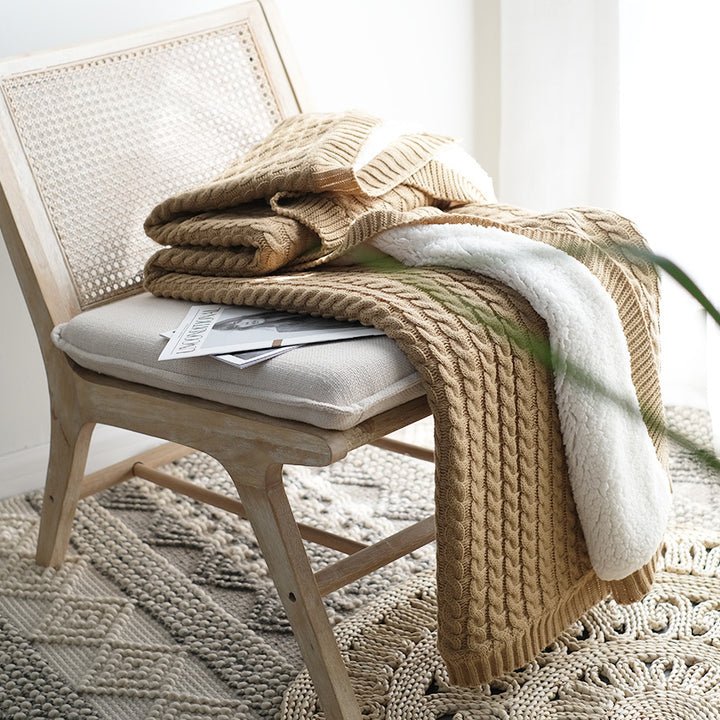 Cozy Knitted Throw Blanket