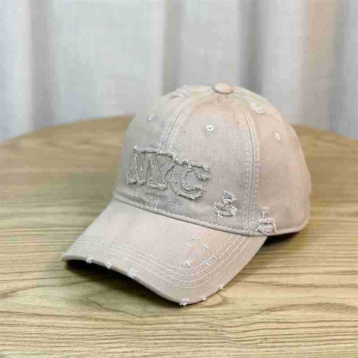 Women's Distressed Fashion Baseball Cap Bowlift