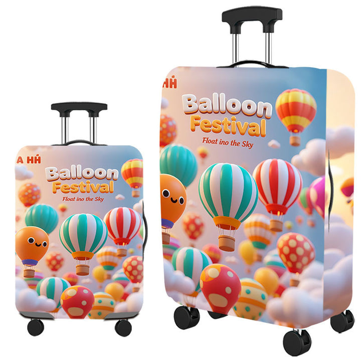 Tropical Leaf Print Hard Shell Luggage Bowlift