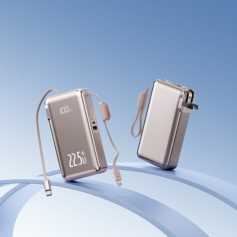 Portable power bank with integrated LCD display and fast charging function Bowlift