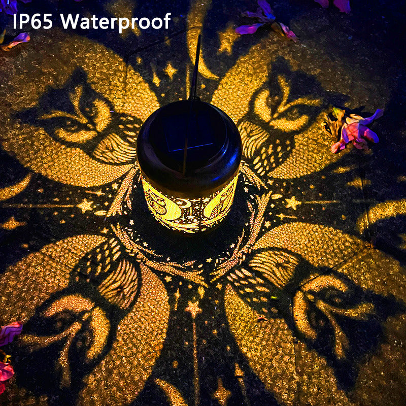 Intricate Metal Shadow Projection Table Lamp With Rechargeable LED Bowlift