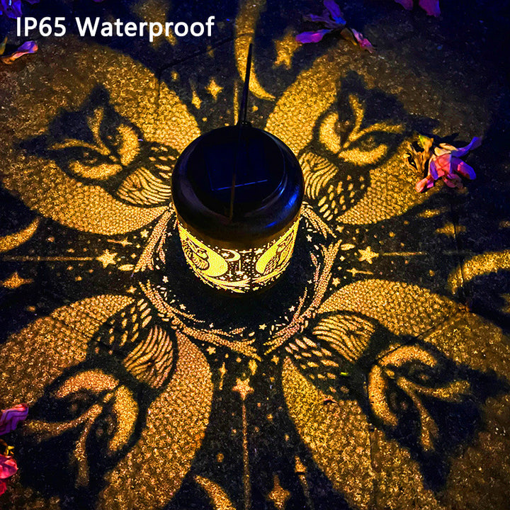Intricate Metal Shadow Projection Table Lamp With Rechargeable LED Bowlift