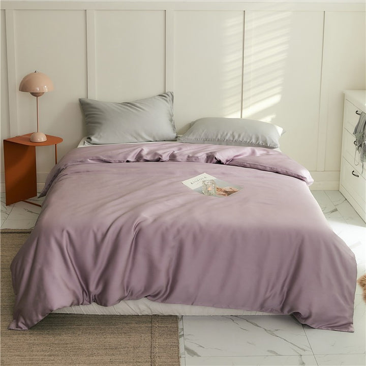 Luxurious Breathable Silk Duvet Cover Set With Hidden Zipper And Wrinkle Resistant Finish