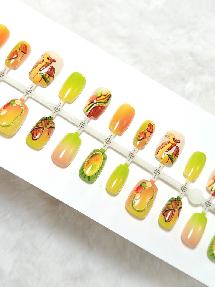 Artificial nails with fruit motifs Bowlift
