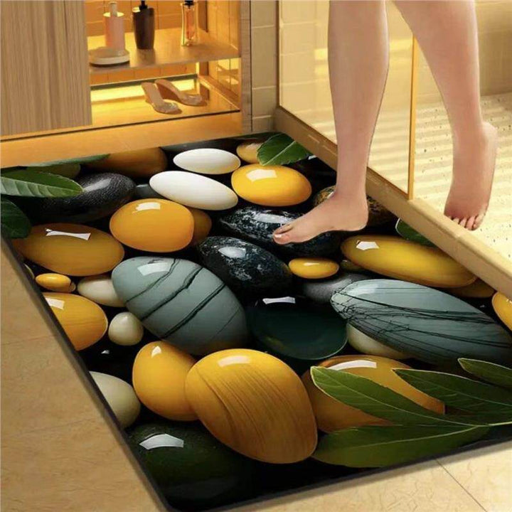 Natural Stone Patterned Bath Mat Bowlift
