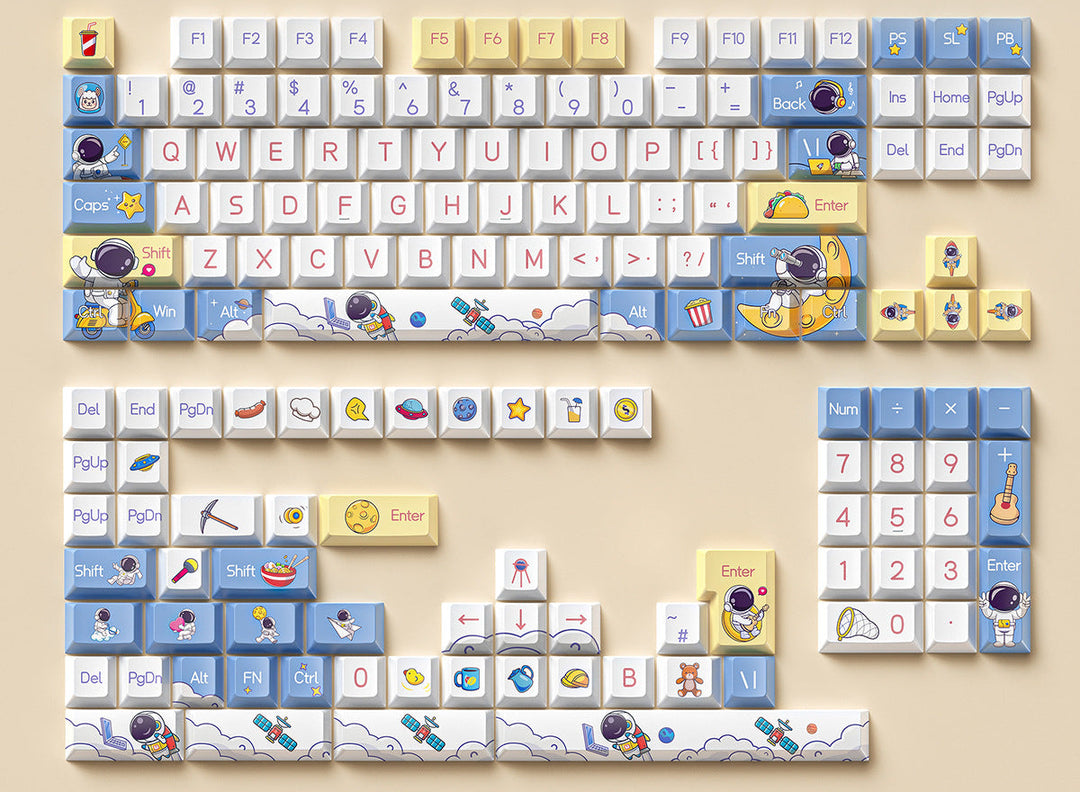 Retro Space-Themed Keyboard Bowlift
