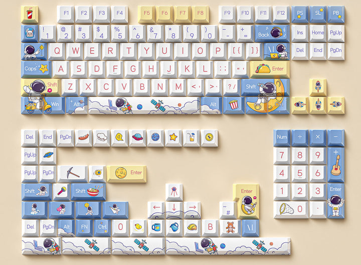 Retro Space-Themed Keyboard Bowlift